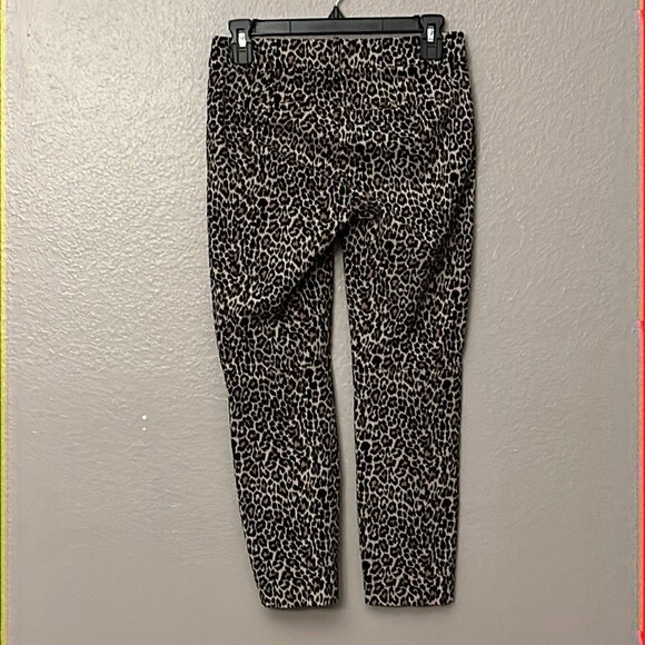 J Crew Factory Winnie Pant in leopard print size 2 side zipper - Picture 6 of 12
